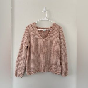 Pink chenille sweater